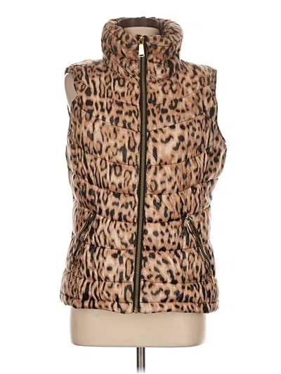 Pre-owned Calvin Klein Faux Fur Vest In Gold