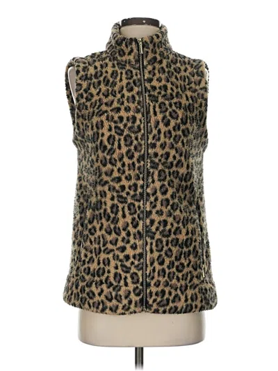 Pre-owned Calvin Klein Faux Fur Vest In Gold
