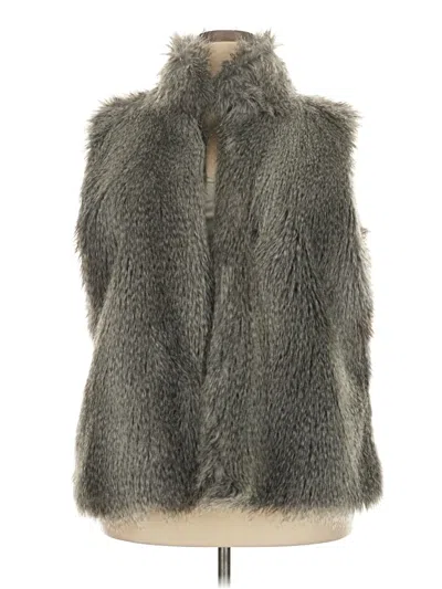 Pre-owned Calvin Klein Faux Fur Vest In Gray