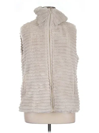 Pre-owned Calvin Klein Faux Fur Vest In Gray