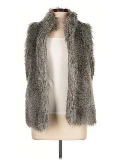 Pre-owned Calvin Klein Faux Fur Vest In Gray