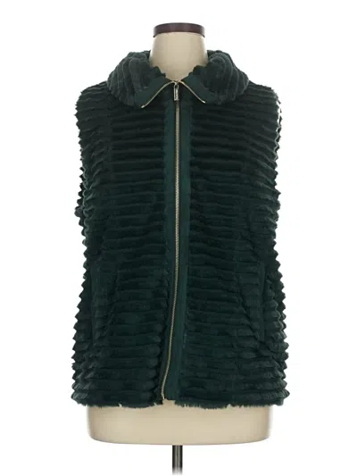 Calvin Klein Faux Fur Vest In Green
