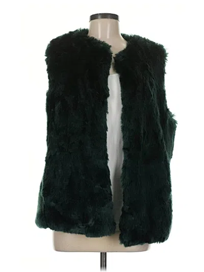 Pre-owned Calvin Klein Faux Fur Vest In Green