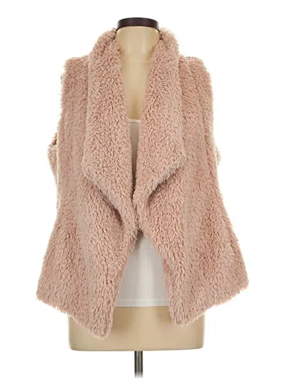 Pre-owned Calvin Klein Faux Fur Vest In Pink
