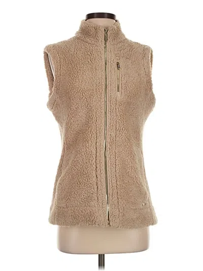 Pre-owned Calvin Klein Faux Fur Vest In Tan