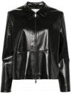 Calvin Klein Faux-leather Jacket In Black