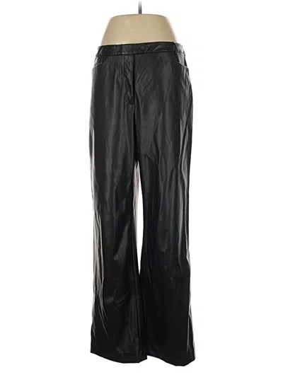 Pre-owned Calvin Klein Faux Leather Pants In Black