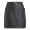 Calvin Klein Faux Leather Skirt In Black