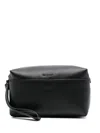 Calvin Klein Faux-leather Wash Bag In Black