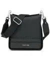 Calvin Klein Fay Canvas Crossbody In Black