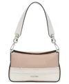 Calvin Klein Fay Canvas Shoulder In White,natural