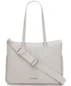 Calvin Klein Fay Convertible Tote Bag In Dove Grey
