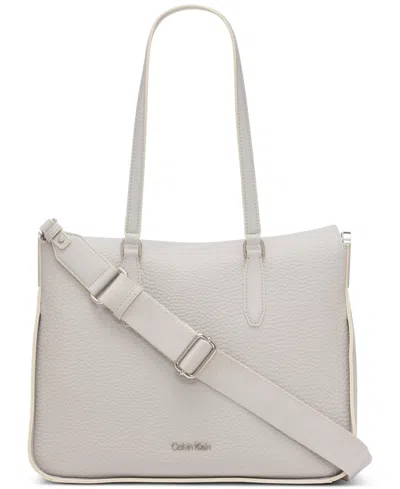 Calvin Klein Fay Convertible Tote Bag In Dove Grey