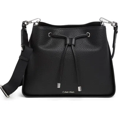 Calvin Klein Fay Crossbody Bag In Black/silver