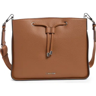 Calvin Klein Fay Crossbody Bag In Brown