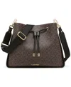 Calvin Klein Fay Hobo In Brown Khaki,black