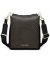 Calvin Klein Fay Logo Small Crossbody Bag In Brown Khk
