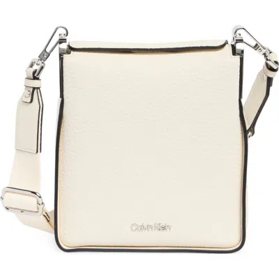Calvin Klein Fay North/south Crossbody Bag In Cherub White