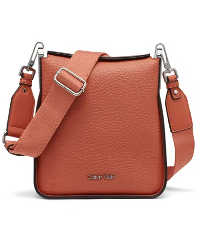 Calvin Klein Fay Small Adjustable Crossbody With Magnetic Top Closure In Chili Spice