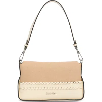 Calvin Klein Fay Whipstich Canvas Shoulder Bag