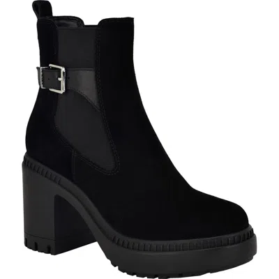 Calvin Klein Fayth Boot In Black Suede