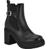 Calvin Klein Fayth Womens Stretch Faux Leather Ankle Boots In Multi