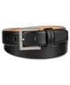 Calvin Klein Fe Harness Buckle Embossed Belt In Black