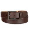 Calvin Klein Fe Harness Buckle Embossed Belt In Brown