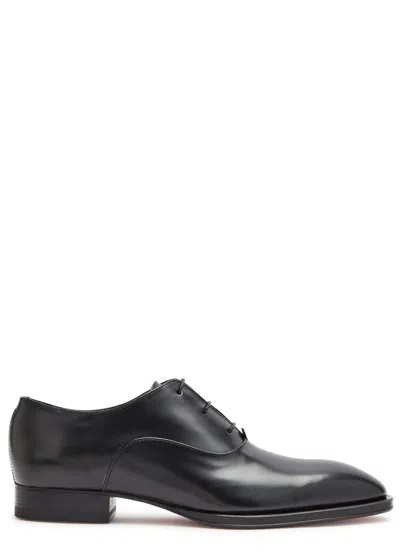 Calvin Klein Felix Leather Oxford Boots In Black