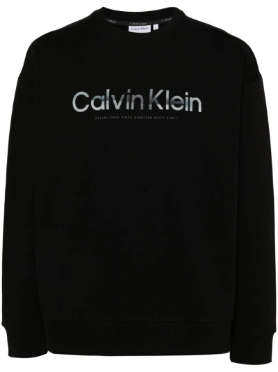 Calvin Klein Felpa Con Stampa In Black