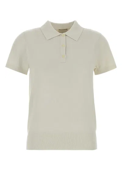 Calvin Klein Fine Gauge Ss Polo In Neutral