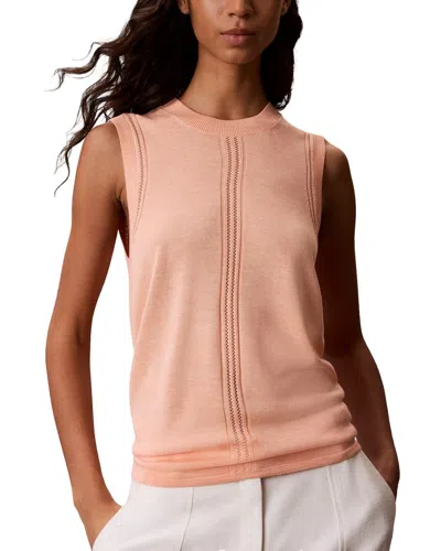 Calvin Klein Fine Gauge Tank In Orange
