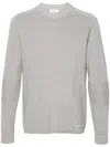 Calvin Klein Fine-knit Crew-neck Jumper In Grey