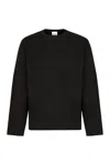 Calvin Klein Fine Knit Crew-neck Sweater In Black