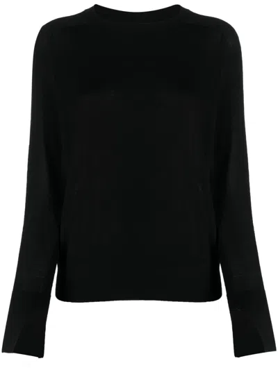 Calvin Klein Fine-knit Wool Jumper In Black