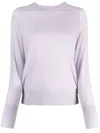 Calvin Klein Fine-knit Wool Jumper In Purple