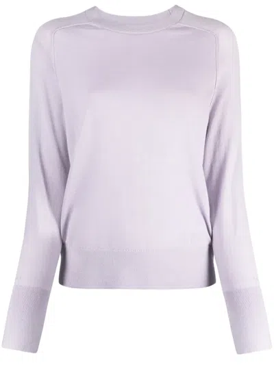Calvin Klein Fine-knit Wool Jumper In Purple