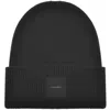 Calvin Klein Fine Rib Beanie Black In Black