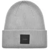 Calvin Klein Fine Rib Beanie Grey In Grey