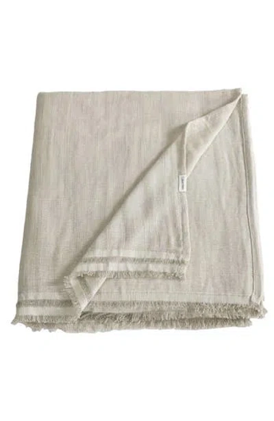 Calvin Klein Fine Weave Linen & Cotton Blend Throw Blanket In Neutral