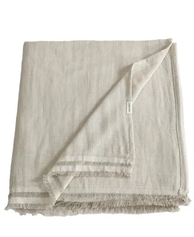 Calvin Klein Fine Weave Throw, 70" X 60" In Brown
