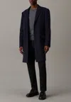 Calvin Klein Fine Wool Blend Coat In Blu