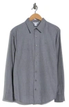 Calvin Klein Flannel Button-up Shirt In Gray