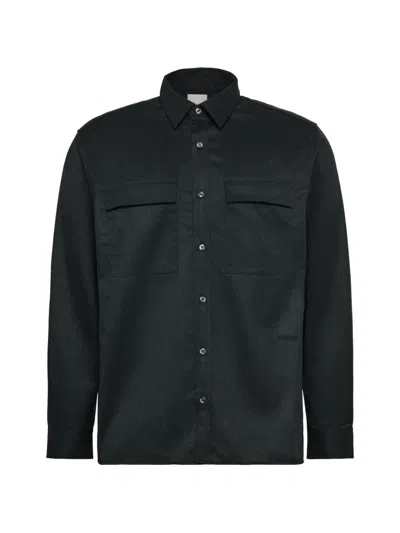 Calvin Klein Flap-pocket Shirt Jacket In Green