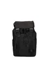 Calvin Klein Flap-top Drawstring Backpack In Black