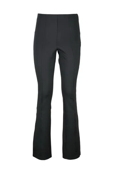 Calvin Klein Flared Black Trousers With Vertical Seam Detailing And Subtle Hem Slits