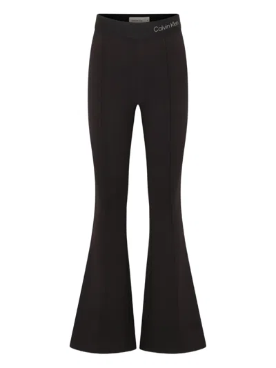 Calvin Klein Kids' Flared Trousers In Black
