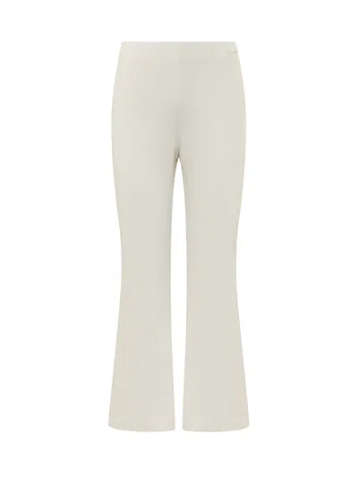 Calvin Klein Flared Trousers With Elevated Waist Design In Tofu
