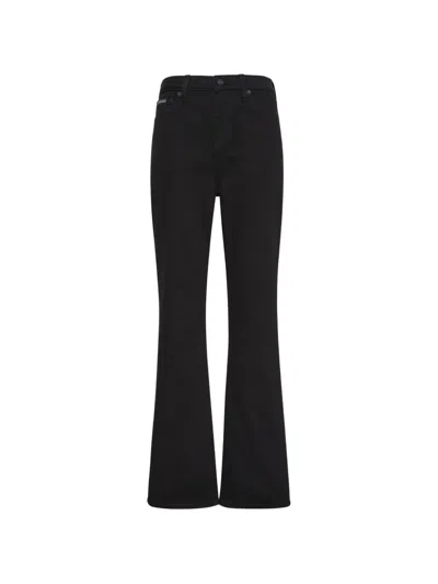 Calvin Klein Flared-leg Jeans In Black