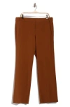 Calvin Klein Flat Front Pants In Tortoise